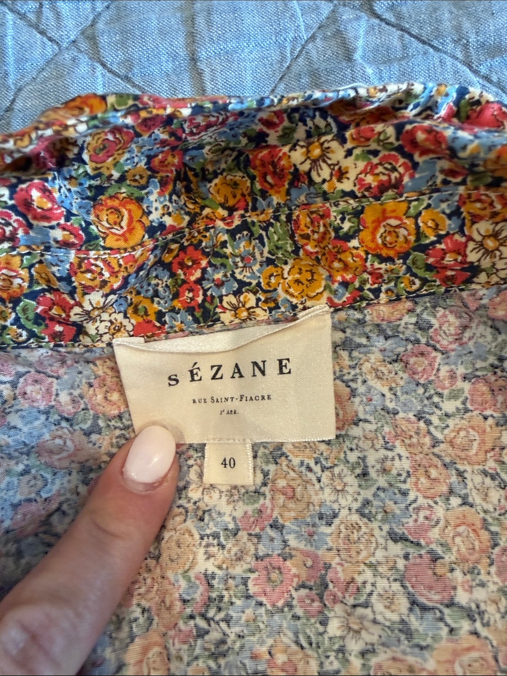 SÉZANE LIKE NEW FLORAL PJ SET SIZE 40 - Picture 2 of 7